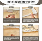 Gerrii 6 Pcs Closet Tension Shelf Rod Expandable Shelf Locker Organizer Adjustable Metal Storage Rack Scalable Layered Divider Separator for Cabinet Wardrobe Kitchen Bathroom (10.83''-17.91'')