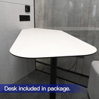 Soundproof Office Pod Booth Black, for 2 Person Meeting Pod, Quiet Meeting Pod with Acoustic Panels, Portable Modular Pod, Privacy Phone Booth for Calling, Personal Workspace H92in W63in D55in