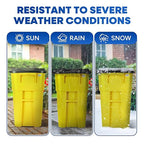 50 Gallon Trash Can, Yellow Outdoor Garbage Can, Large Outside Trash Bin, Rolling Commercial Container Outdoor Trash Can with Lid and Wheels for Back of House, Office, Warehouse, Garage