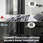 BGment Blackout Curtains - Grommet Thermal Insulated Room Darkening Bedroom and Living Room Curtain, Set of 2 Panels (42 x 72 Inch, Dark Grey)