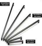 Cabinet Pulls Matte Black Cabinet Handles Square Drawer Pulls, 5 Pack 18 Inch Stainless Steel Kitchen Door Cupboard Cabinet Handles, Drawer Hardware Handles, 458mm Hole Centers