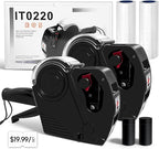 2 Pack 1 Line Price Gun, 0-9 Numbers Pricing Gun Handheld Price Tag Gun with 10,000 Blank White Price Labels Set,2 Ink Rollers, 1 Ink roll pre-Loaded for Grocery Store, Supermarket, Shopping Mall