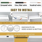 Ansen 2Packs of Under Cabinet Lighting Hardwired, 12in 10W 666LM Dimmable Led Light for Kitchen/Closet, CRI 92+, R9 90+, 3 Color Temperature, 3000K/4000K/5000K(Warm White, Cool White, Daylight)