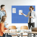 Large Felt Bulletin Board 35x47 Inch, 12pcs Peel and Stick Felt Wall Tiles Modern Push Pin Board for Wall Organization