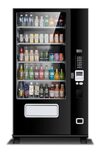 Refrigerated Beverage Vending Machine with Elevator Delivery Temp Control