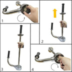 Stretch Film Dispenser Including Film Cutters - Holds 12'' - 20'' Shrink Wrap, Top Quality Stainless Steel, Tough, Durable, Pake Handling Tools (Dispenser Including Film Cutters)