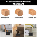 Bed Risers 5 Inch Heavy Duty, Oversized Furnitures Risers 5 inch Support 6000 lbs, Bed Table Rising Blocks, Fits for Couch, Sofa, Chair, Furniture Lifts (Black 6 Pack, 5 inch)