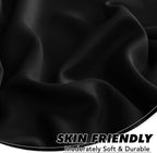 KGORGE Black Out Curtains 54 inch Long for Bedroom, Privacy Protection Blackout Insulated Thermal Room Darkening Noise Reducing for Kids Room Nursery, W52 x L54 inches, Black, 2 Panels