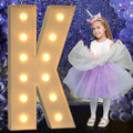 Marquee Letters 4 Feet Tall, 4FT Large Light up Letters K, Big Sign K with Warm White Light for Birthday Wedding Proposal Engagement Graduation Party Backdrop Decorations