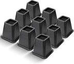 Bed Riser/Furniture Lift Bed/Bed risers/Furniture Lifter/Table risers/Frame Risers Create Under Bed Storage Heavy Duty for Furniture Height Adjustment (Black 9 Pack, 6 Inch)