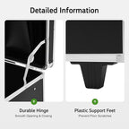 Rolling Cart for Teachers, Rolling File Cart with Hanging Folders, Portable File Box with Handle, Aluminum Alloy, Passcode Lock, Black