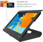 Retail Kiosk Tablet Stand Compatible with iPad 10 gen 10.9 inch, air 4 5 10.9", 11"(A16), Pro 11" 1st 2nd 3rd 4th gen., Air 11", Business POS Tablet Stand, 360° Swivel Base, Black