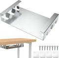 Upgrade Under Desk Shelf with Heat Dissipation - Under Table Shelf for Laptop, Audio, Game Console Device - Work Station, Standing Desk