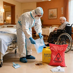 39 Pcs 2 Pack Bodily Fluid Clean up Pack Vomit Spill Cleaning Kit with Absorbent Powder Gloves Bags Tools for Restaurant Office Retirement Home