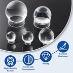 Wyn-MART 30 Pcs Ring Golf Ball Display Case 1.22 Inches Clear Baseball Holder Golf Ball Holder Small Baseball Acrylic Stands Round Ring Stand Acrylic Display Stands for Small Balls, Egg, Spheres
