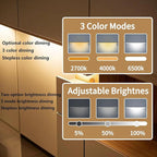 Black Plug in Under Cabinet Light bar with Motion Sensor, Dimmable, Remote Control,Color and Brightness Adjustable, Magnet LED Strip Lights for Kitchen, Workbench, and Closet 3 Pack