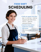 NGTeco Standalone Time Clock, Fingerprint & PIN Time Clocks for Employees Small Business Without WiFi & Software, Clock in and Out Machine for Employees, No Monthly Fee