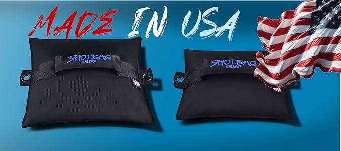 Bag for Wake Surfing, or Wakeboarding, Boat Weight Bags for Boosting Wake, Prefilled With Fine Recycled Steel Shot, Easy to Handle – 5 Year Warranty (Sizes 25lb or 50) (D-Ring, 50 LB)