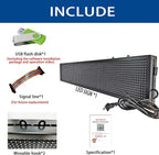 HS Programmable Scrolling led sign, High Brightness Full Color Outdoor Waterproof, Digital Display Board for Advertising Store Business Window Restaurant P10 (39''x8'')