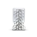 AHS Acrylic Glove Dispenser – Heavy-Duty Clear Holder for Gloves, Masks, Glasses, Shoe Covers, Hair Nets, Trash Bags & More | Freestanding Mount | 8.5"L x 7.2"W x 15.4"H | Pack of 1