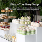 YOPPIX 13.8" Extra Large Size Buffet Risers, Dessert Table Display Set, Acrylic Display Stands, Display Stand Shelf for Catering Dessert Collectibles Jewelry Figures Show, Cube Display Nesting Risers