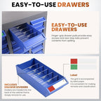 Nut and Bolt Storage Cabinet with ABS Drawer,Steel Small Parts Storage Organizer,36" H X 9" D X26 W Screw Organization for Garage Hardware,Nails,Fastener,Bolts,Nuts,and More (75 ABS Drawers)