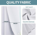 ChrisDowa Grommet Blackout Curtains for Bedroom - Thermal Insulated Room Darkening Curtains for Living Room (1 Panel Set, Greyish White, 52W x 84L)