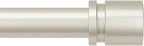 Curtain Rods for Windows 16 to 240 Inches Adjustable Length 1 Inch Diameter Window Curtain Rod with Aluminium End Cap, Brushed Nickel