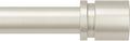 Curtain Rods for Windows 16 to 170 Inches Adjustable Length 1 Inch Diameter Window Curtain Rod with Aluminium End Cap, Brushed Nickel