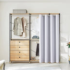 ChrisDowa Blackout Door Curtains for Doorway Privacy, Grommet Closet Curtain for bedroom closet door, Thermal Insulated Temporary Door Cover Room Divider Curtain (1 Panel, Greyish White, 34 x 80 Inch)
