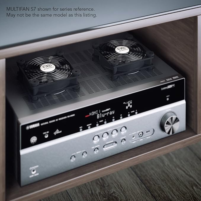 AC Infinity MULTIFAN S5, Quiet Dual 80mm USB Fan, UL-Certified for Receiver DVR PlayStation Xbox Computer Cabinet Cooling