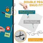 1/4 Inch Extra Thick Pegboard Hooks,Only Suitable for 1/4" Pegboard Board,Metal Pegboard Hooks for Hanging Storage(60pcs J Hook, Black)