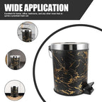 Unomor Pedal Trash Bin with Lid for Home Kitchen Bathroom Plastic Garbage Can for Waste Sorting Step Garbage Container for Office Living