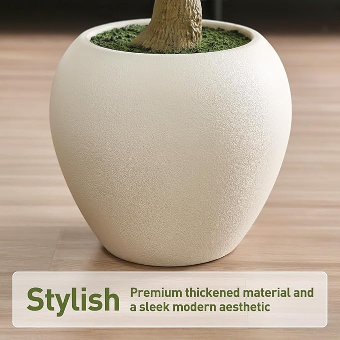 Olive Trees Artificial Indoor,8Ft Large Faux Plants,Tall Fake Tree with 18in White Round Planter,Full & Lush Faux Olive Tree for Home Decor Living Room, Office or Bedroom,Housewarming