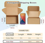 MEBRUDY 6x4x3 Inches Shipping Boxes Pack of 50, Small Corrugated Cardboard Box for Mailing Packing Literature Mailer