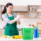 Roshtia 6 Pcs 3 Quart Cleaning Bucket Small Sanitizing Square Bucket Detergent Pail for Home Commercial Restaurant Kitchen Office School (Green)