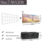 Customize Trade Show Fabric Pop Up Display Tension Fabric Banner Portable Aluminum Display Store Sign Holders Booth Holder Print and Frame Set 20×7.5 FT