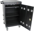 Laptop and Tablet Charging Cart, 35 Unit Device Mobile Charging Station for Chromebook, Tablet, Laptop, with Charging Port Screen Size Up to 16.3", Suitable for Office, Classroom, etc (Black)