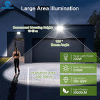 MORSEN LED Flood Light Outdoor 200W 30000 Lumens Work Light with Plug 6500K Outside Portable Exteriores Security Floodlights for Yard Garage Garden Lawn IP66 Waterproof Flood Light 2 Pack