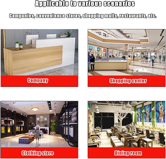 Reception Counter Desk With Lockable Drawers, Modern Retail Front Desk, Home Office Wooden Computer Table for Checkout, Beauty Salon, Lobby