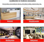 Reception Desk with Lockable Drawers, Modern Retail Counter, Home Office Desk for Checkout, Office/Beauty Salon/Lobby