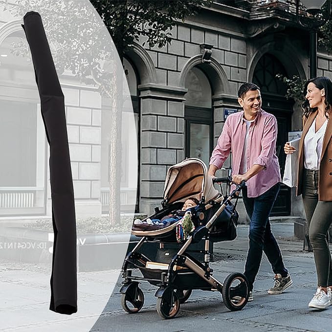 2Pcs Baby Stroller Armrest Protective Cover, Replacement Foam Handle Cover Pushchair Handle Covers Waterproof, Pushchair Handlebar Sleeve Toddler Pram Bumper Handle Warmer Gloves Cover Magnet Closure