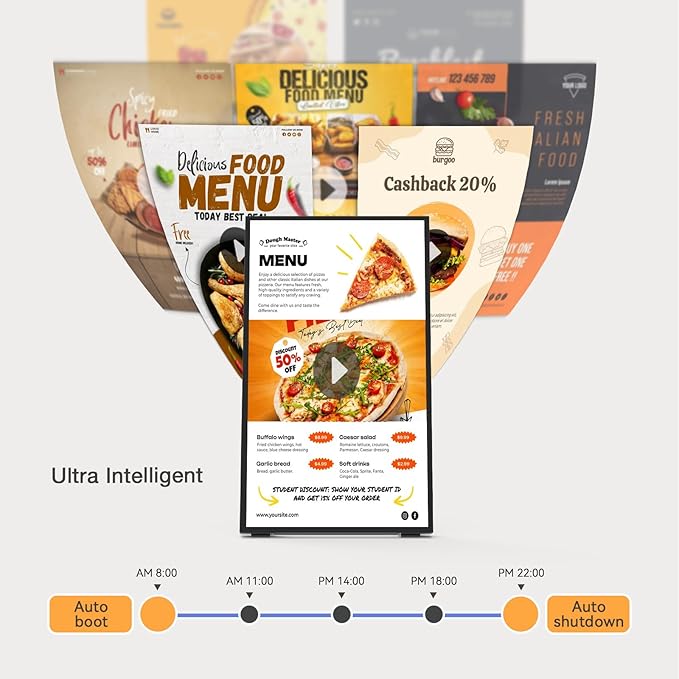 18.5 Inch HD 500 Nits Desktop Digital Signage Retail Store Payment Kiosk Commercial Display Advertising Screen Android with HDMI in,Digital Media Player
