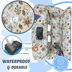Shopping Cart Cover for Baby Grocery Cart Cover for Baby boy and Baby Girl, High Chair Cover for Baby and Toddler, Baby Registry Gift - Waterproof - Extra Large - Cotton - Double Sided (Ivory)