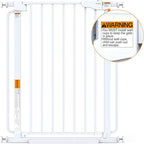 Cumbor 36" Extra Tall Baby Gate for Stairs, 29.7-57" Extra Wide Dog Gate for Doorways Hallways, Pressure Mounted Child Gate for Wide Opening, Auto Close Personal Safety for Babies and Pets, White