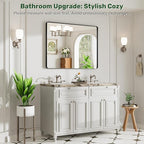 40X30 Black Bathroom Mirror for Over Sink, Metal Framed Vanity Mirror Wall Mounted, Rectangle Mirror for Bedroom Living Room Restroom Entryway, Anti-Rust, HD Tempered Glass