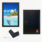 VCK Poster Frame 11x17 Black Set of 5,Solid Wood Picture Frame for Wall Mounting Hanging Art and Puzzles