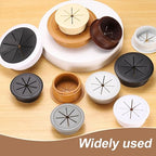 uxcell 4 Pcs Desk Grommet, 1.97 inch 50mm Desk Cable Hole Cover Wire Hole Insert for Home Office Table Cabinet Cord Organizer, Black