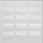 Repa Market 12x12 Inch Air Vent Cover/White Galvanized Steel Louvered Grill Cover with Mesh Screen/Wall or Ceiling Vent/Durable Flush Mount HVAC Register for Indoor and Outdoor Ventilation
