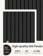 Large Felt Bulletin Board 35x47 Inch, 12pcs Peel and Stick Felt Wall Tiles Modern Push Pin Board for Wall Organization